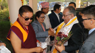 महासचिव गुटेरेसलाई स्वागत गर्न प्रधानमन्त्री दाहाल लुम्बिनीमा